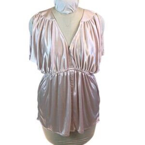 Vertigo Paris Womens Cowl Neck Top Light Beige Small